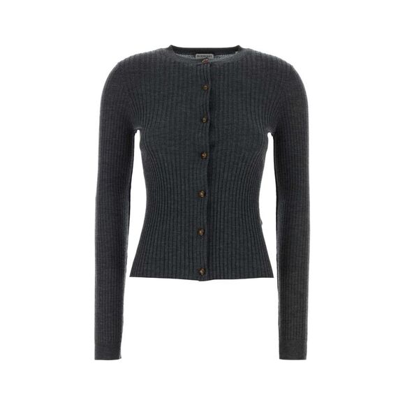 BURBERRY Sweaters - Burberry Women Dark Grey Cashmere Cardigan